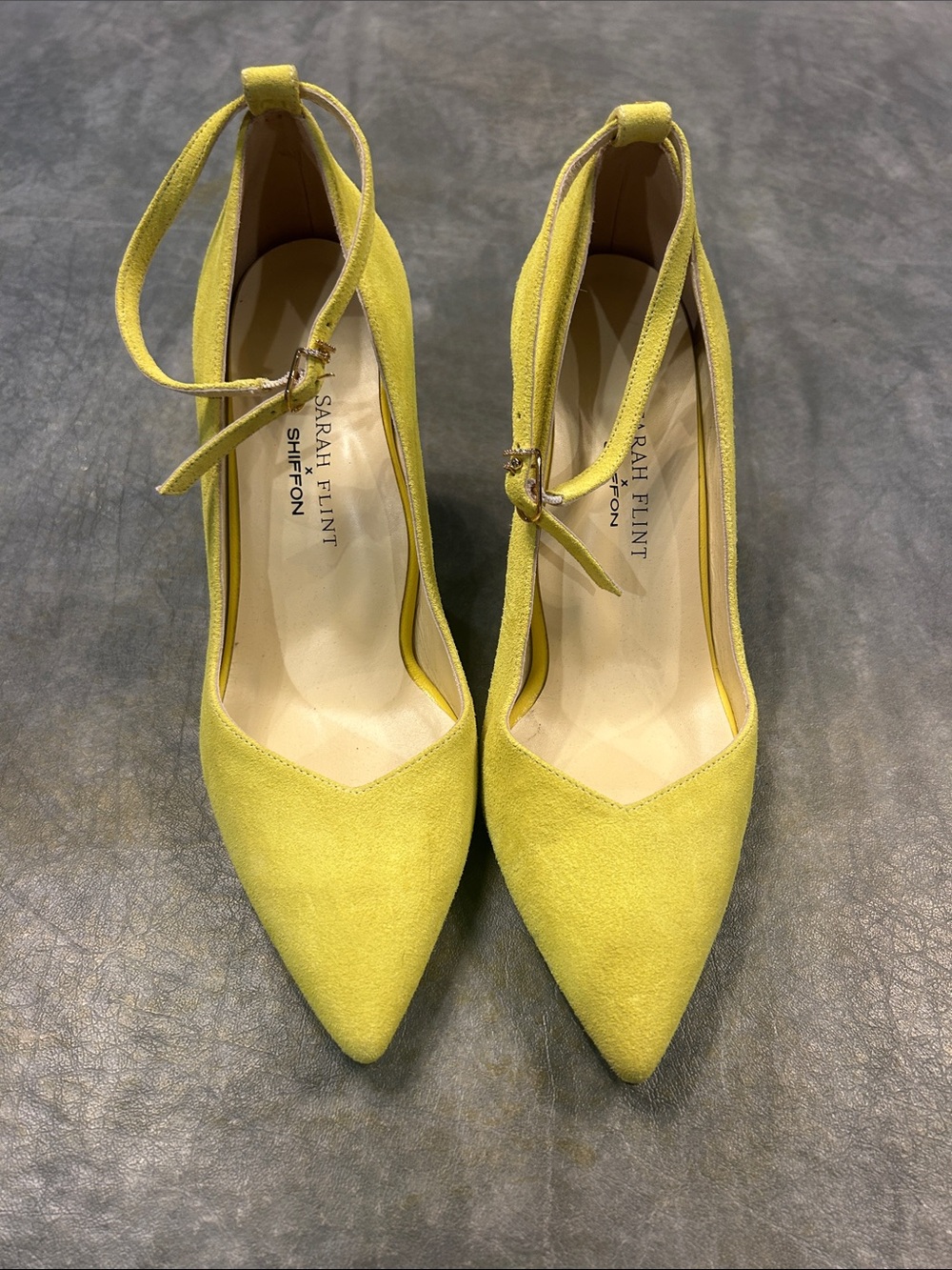 Sarah Flint & Shiffon Lime Greem Heels